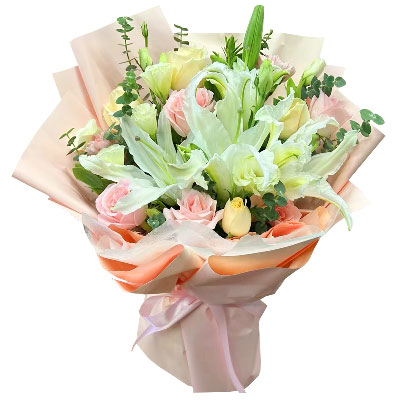 本溪10朵玫瑰百合混搭，爱是难忘时刻